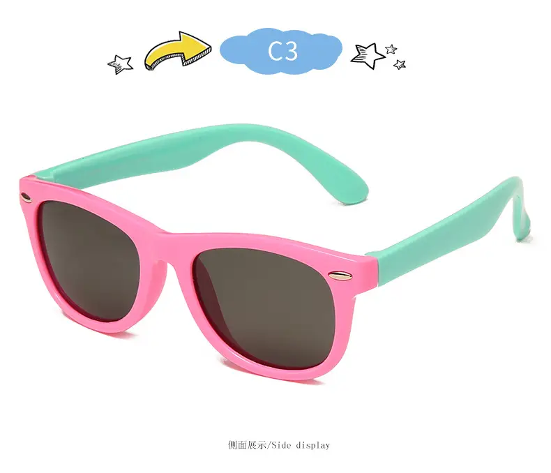 New Silicone Anti-UV Sunglasses for Kids Cross-Border Fashion — feature 15
