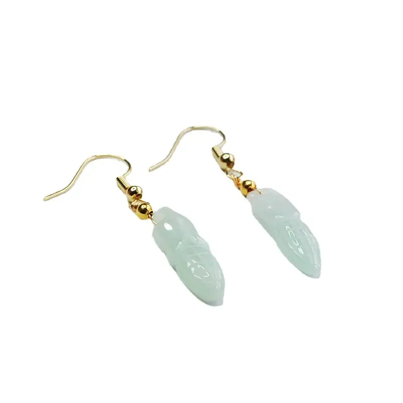 Guan Yu Natural Jade Ear Hooks Women's Wholesale - Image 6