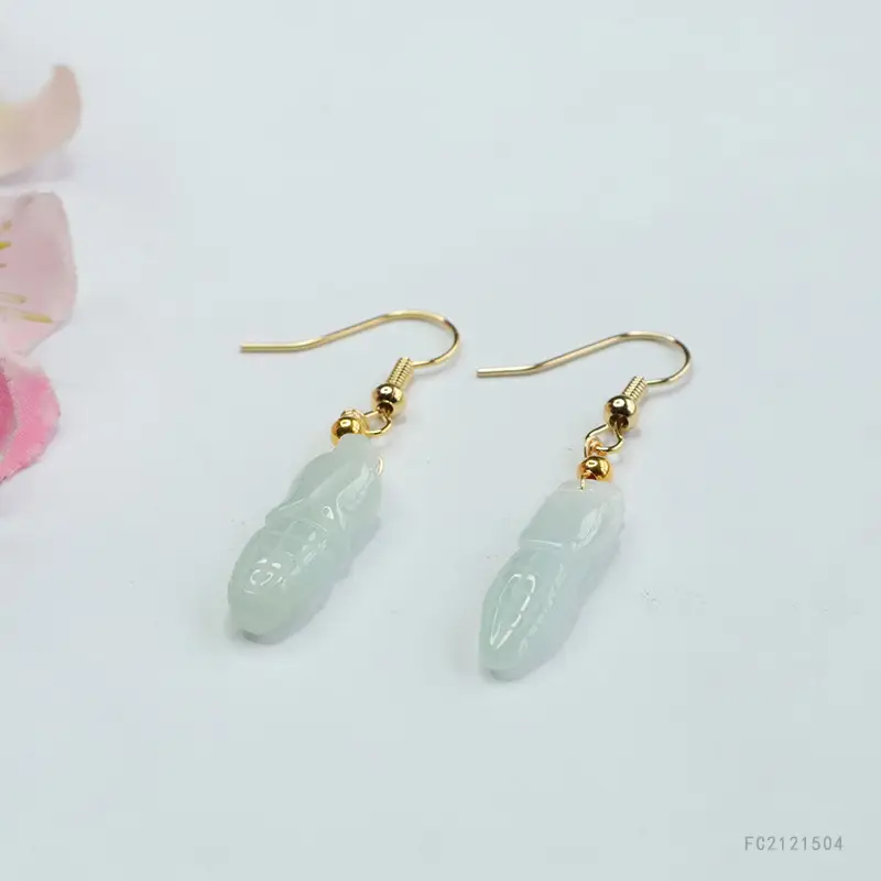 Guan Yu Natural Jade Ear Hooks Women's Wholesale — feature 8