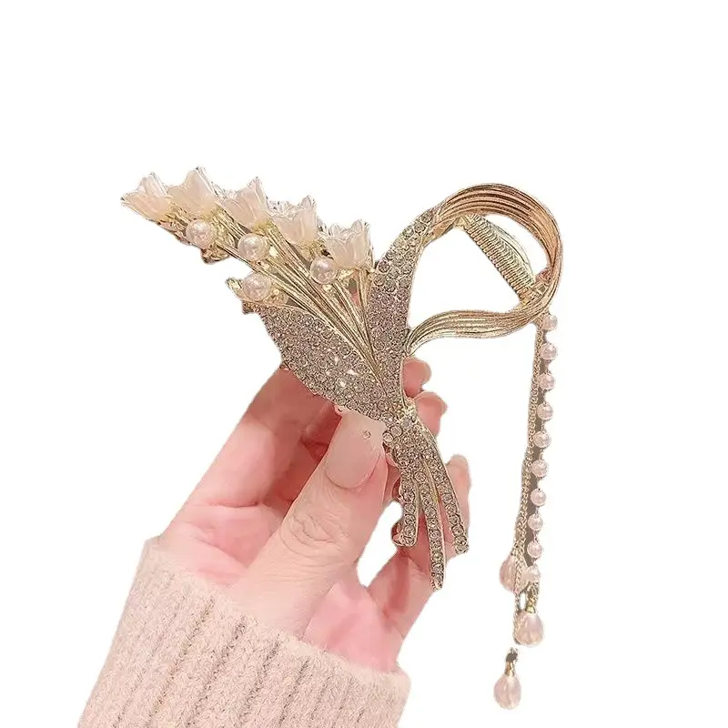 Suzuki Orchid Tassel Hair Clip Back for Girls - Image 46