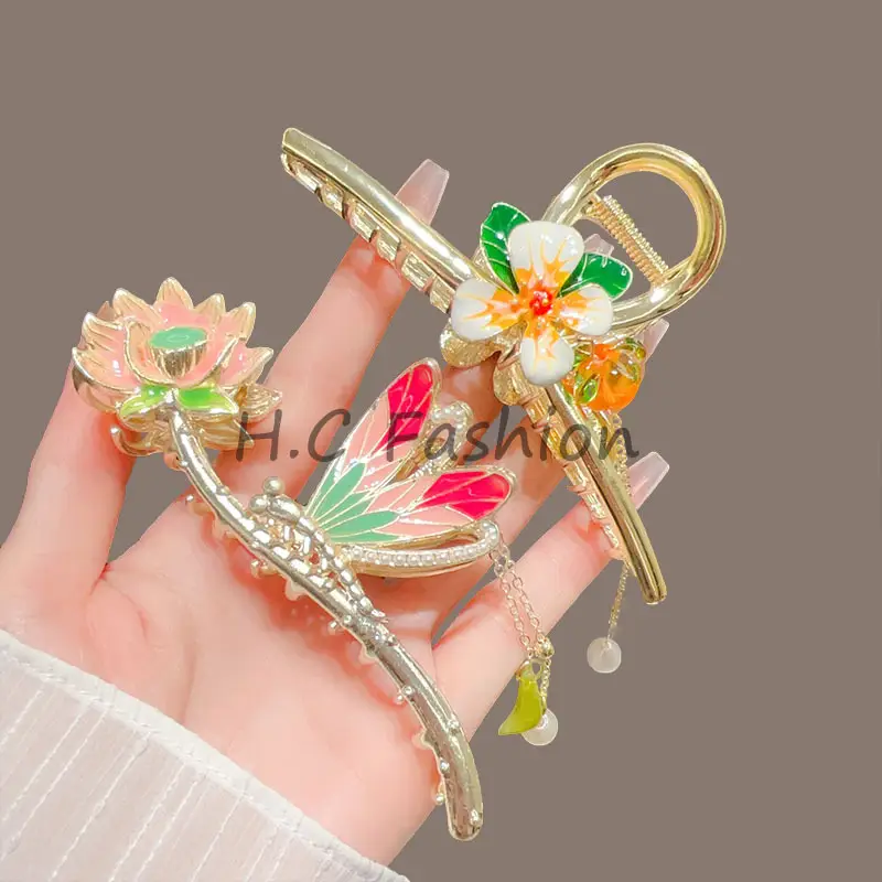 Suzuki Orchid Tassel Hair Clip Back for Girls — feature 14