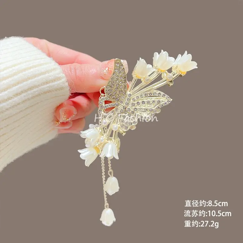 Suzuki Orchid Tassel Hair Clip Back for Girls - Image 9