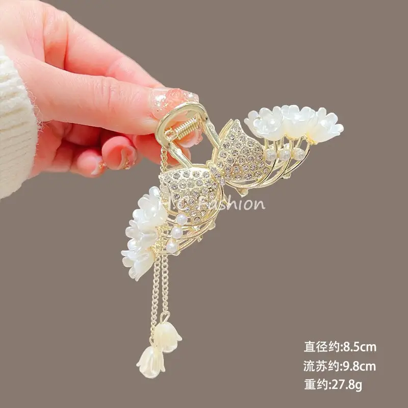 Suzuki Orchid Tassel Hair Clip Back for Girls - Image 10