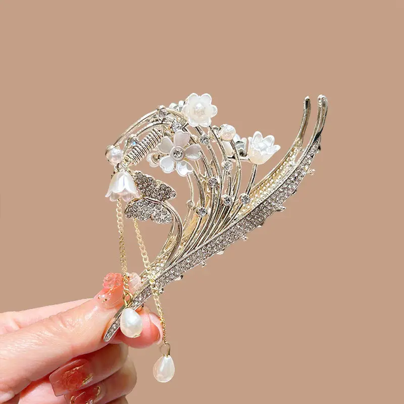 Suzuki Orchid Tassel Hair Clip Back for Girls - Image 40
