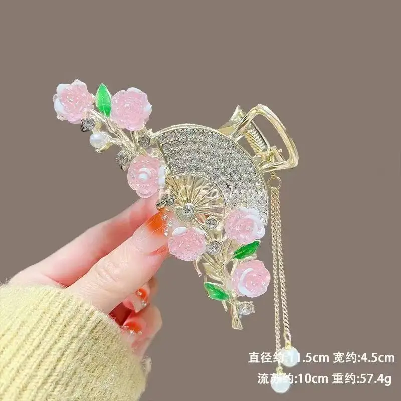 Suzuki Orchid Tassel Hair Clip Back for Girls - Image 5