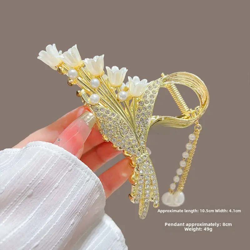 Suzuki Orchid Tassel Hair Clip Back for Girls - Image 12