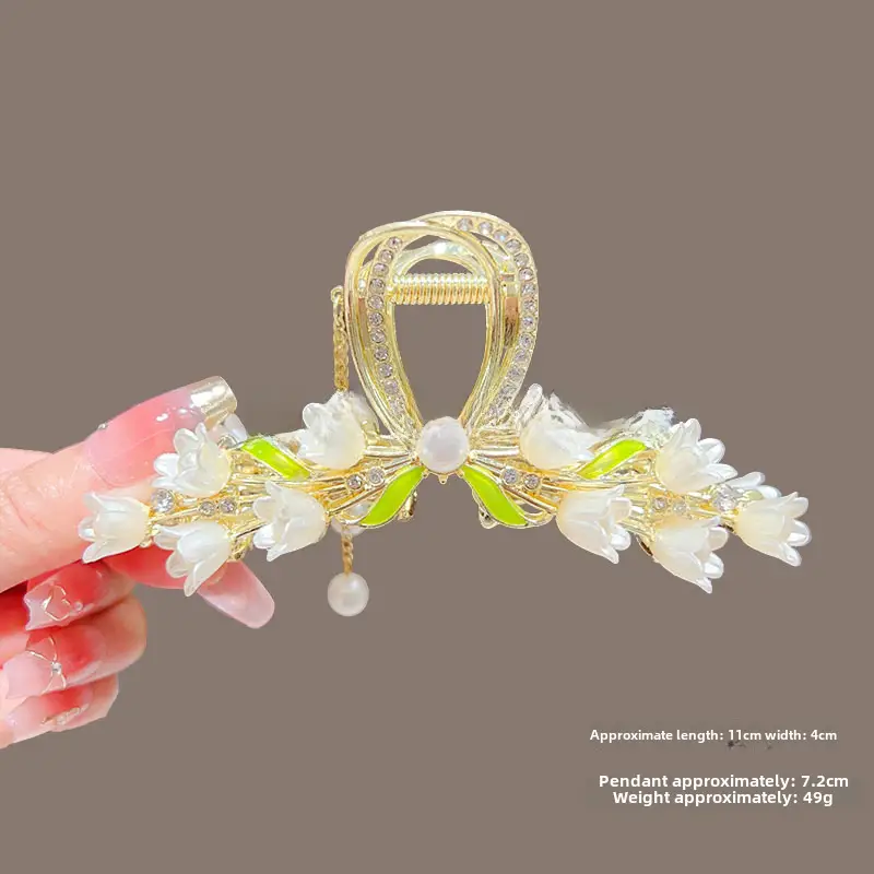 Suzuki Orchid Tassel Hair Clip Back for Girls - Image 14