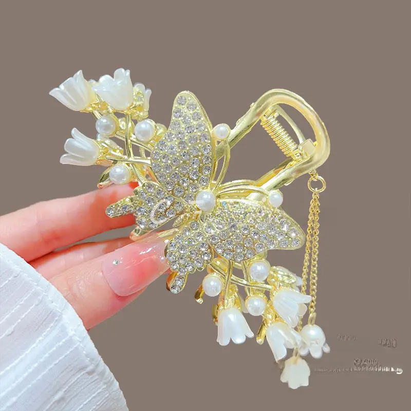 Suzuki Orchid Tassel Hair Clip Back for Girls - Image 16
