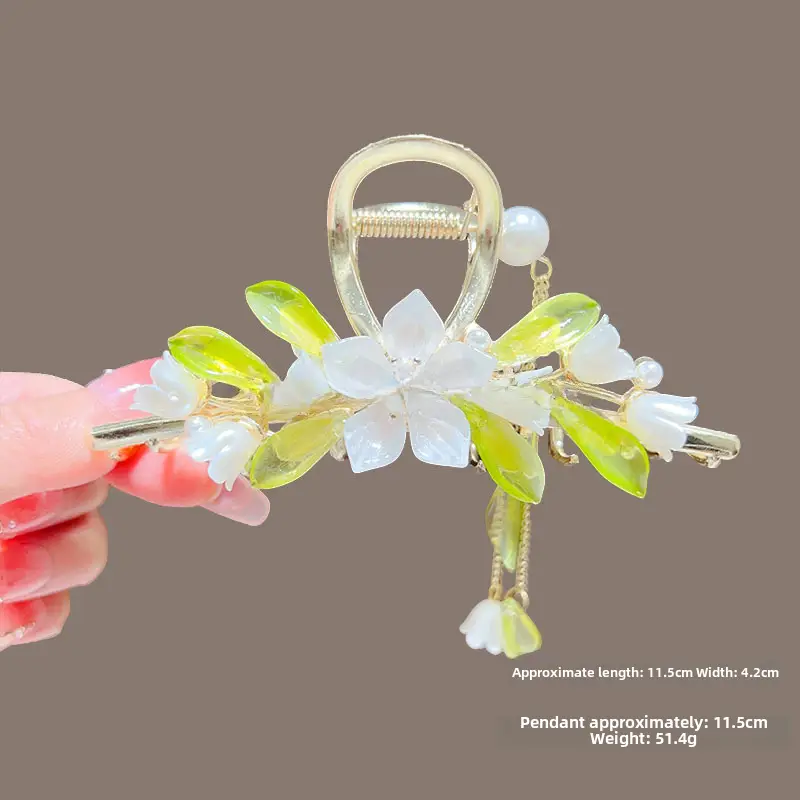 Suzuki Orchid Tassel Hair Clip Back for Girls - Image 6
