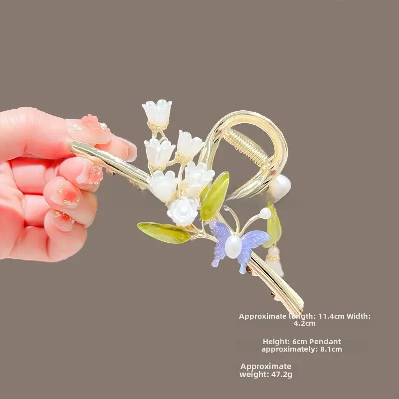 Suzuki Orchid Tassel Hair Clip Back for Girls - Image 8