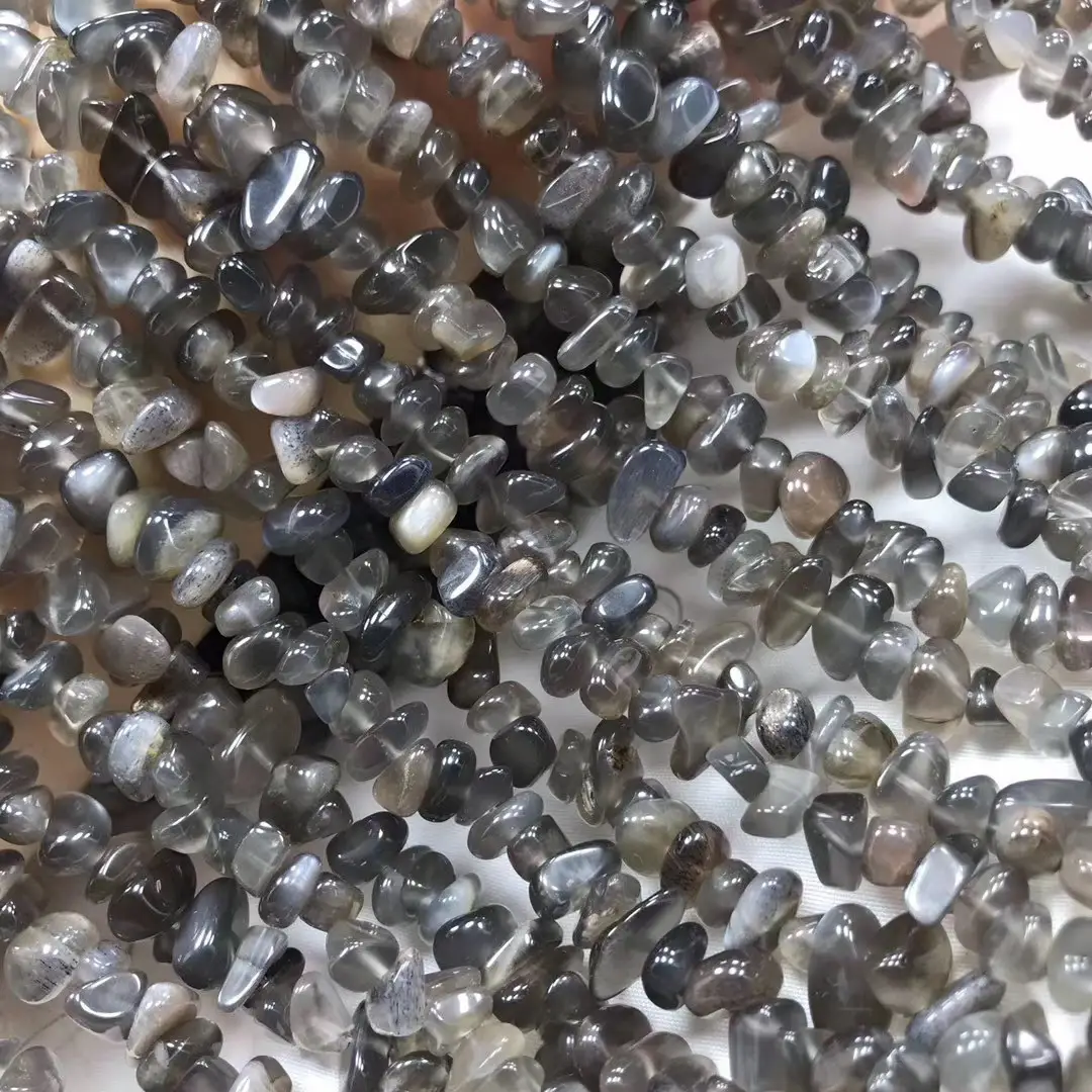 Natural Gray Blue Moonstone Loose Beads High Quality - Image 3