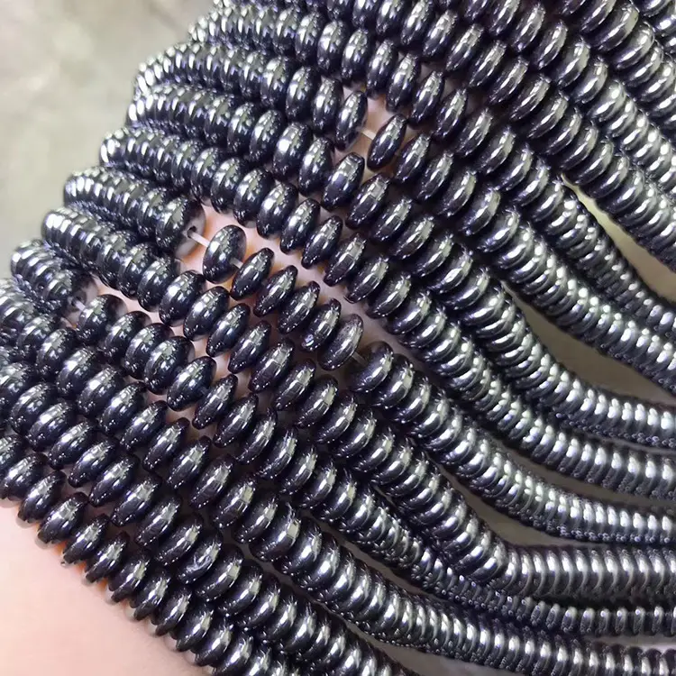 Black Cut Facet Loose Beads for Women's Bracelet