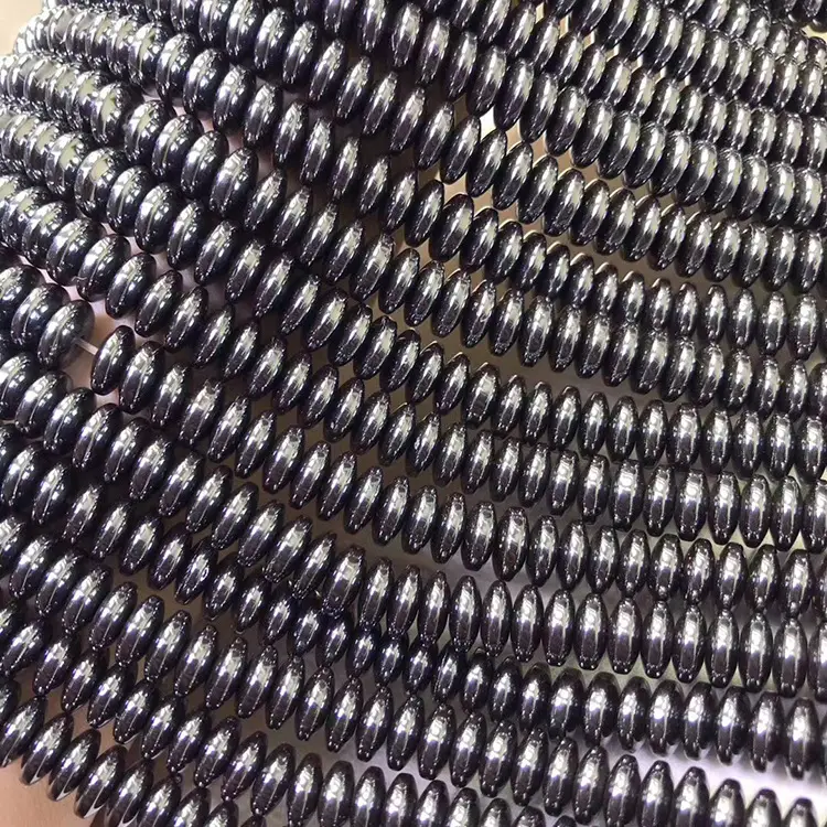 Black Cut Facet Loose Beads for Women's Bracelet
