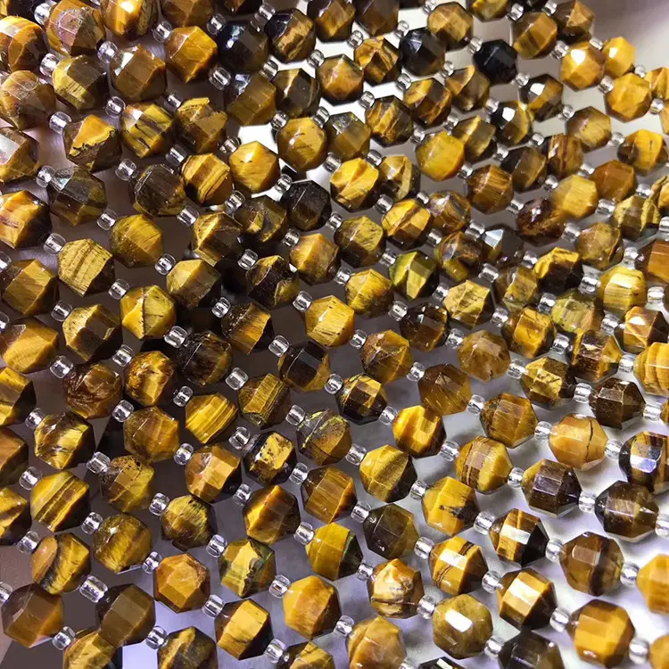 Natural Yellow Tiger Eye Stone Beads for Jewelry Making