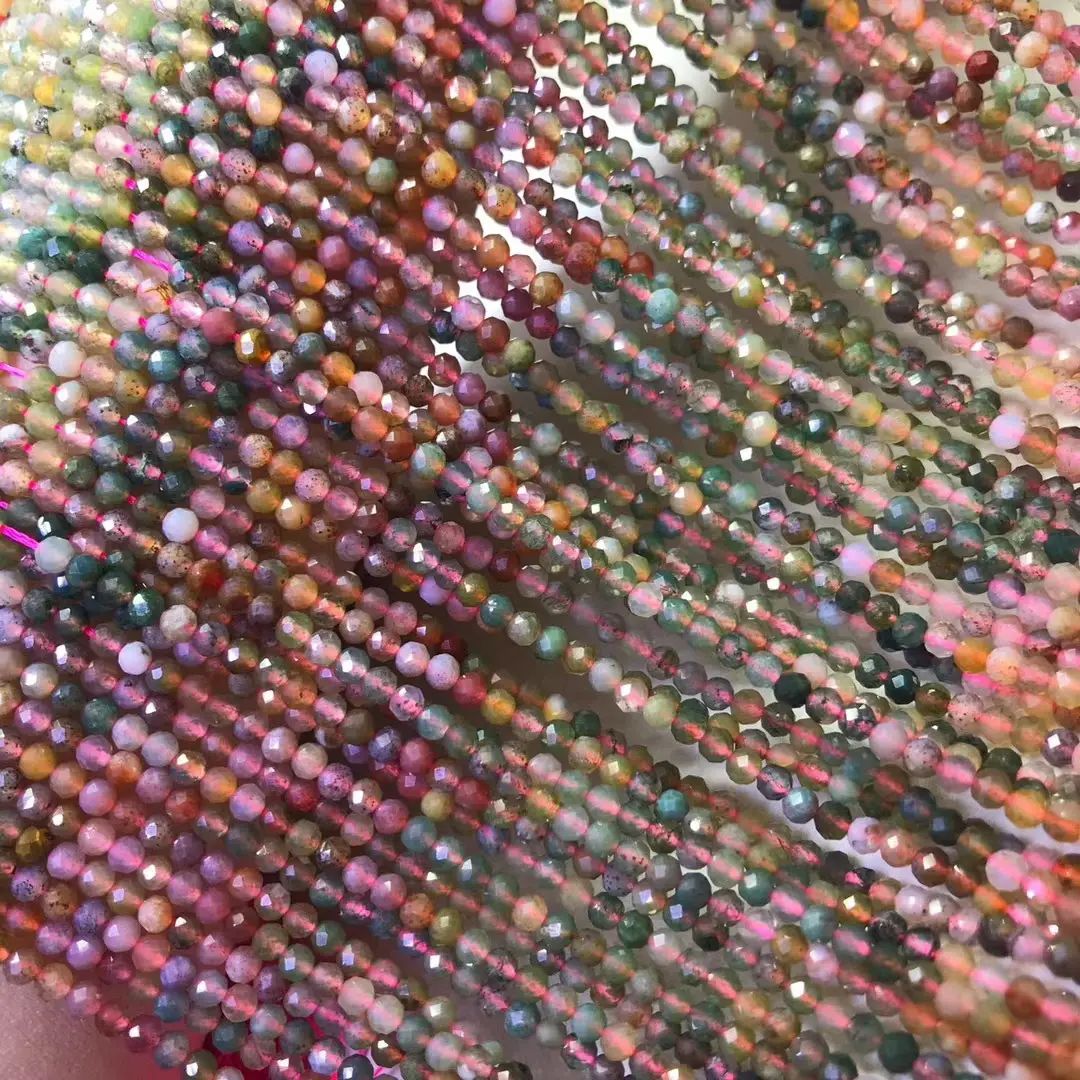 Natural Agate Color Gradient Loose Beads 3-3.5"