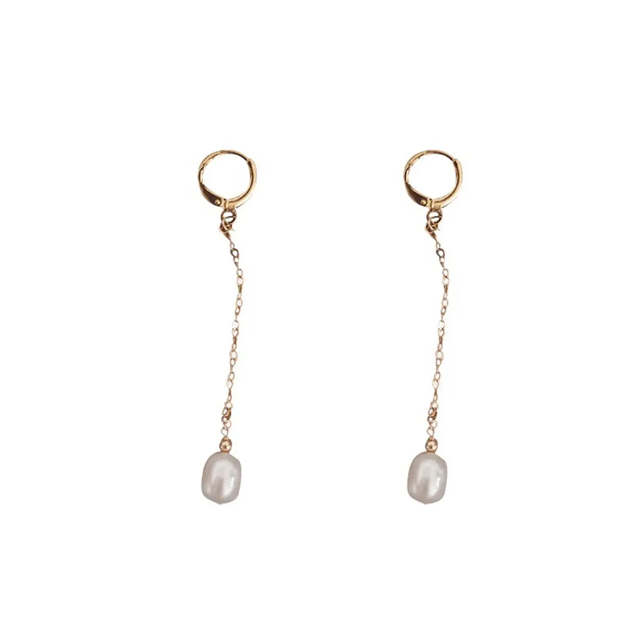 Irregular Pearl Earrings 14K Gold Filled Women