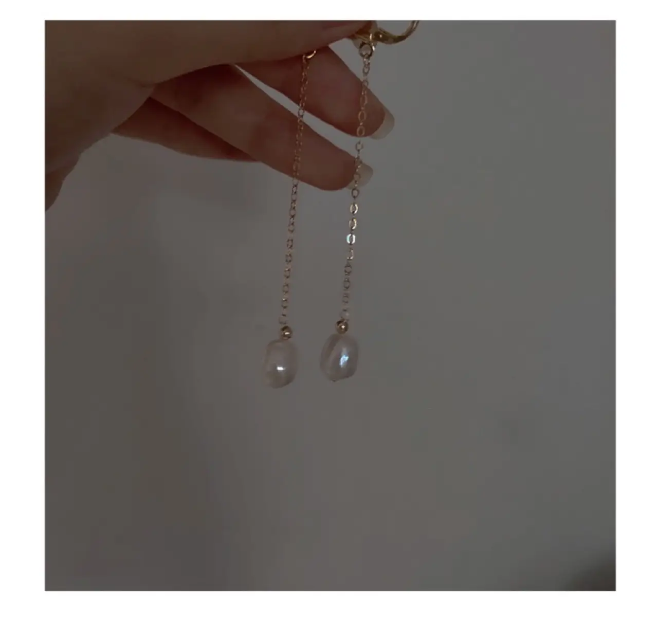 Irregular Pearl Earrings 14K Gold Filled Women — feature 6