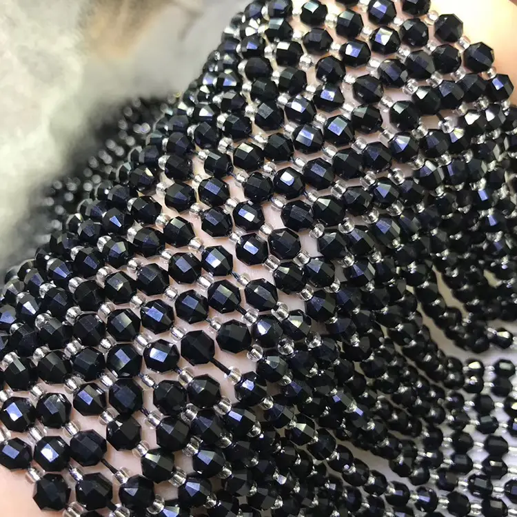 Natural Pure Black Red Onyx Scattered Beads for Women - Image 3