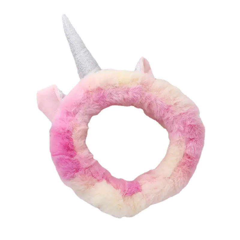 Unicorn Hairbands Coral Velvet Halloween Party Accessory - Image 8