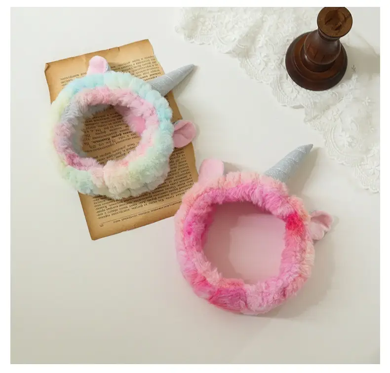 Unicorn Hairbands Coral Velvet Halloween Party Accessory — feature 13