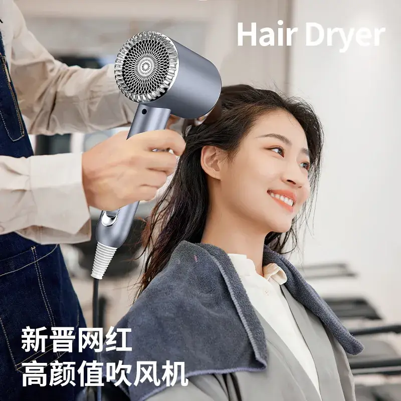 High Power Cross-Border Hair Dryer Silver - Image 5