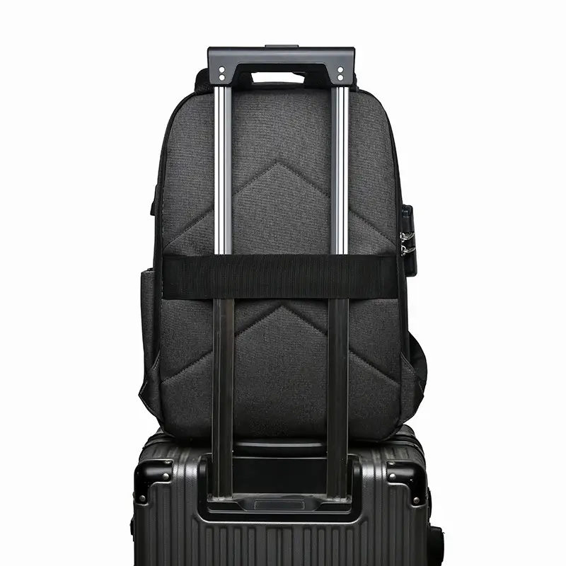 Men's Waterproof Business Backpack Black High-End Hard Shell - Image 7