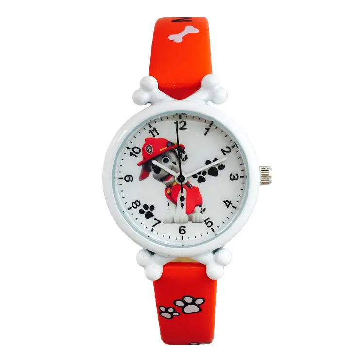 Wangwang Cartoon Kids Watch Yellow Silicone Waterproof