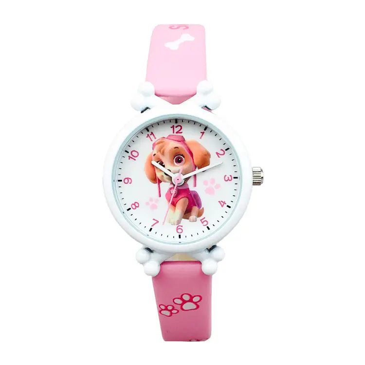 Wangwang Cartoon Kids Watch Yellow Silicone Waterproof