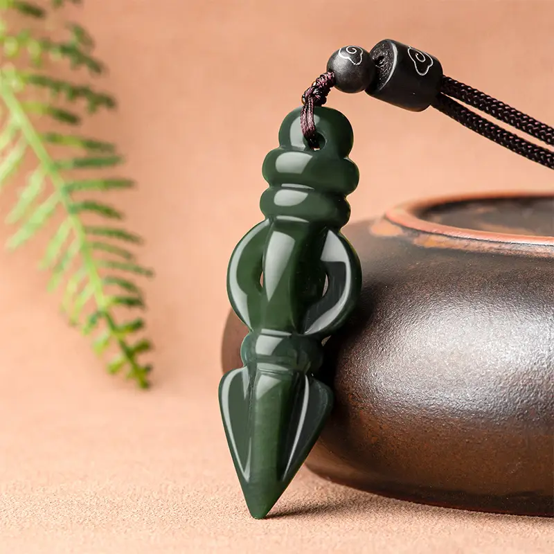 Men's Hetian Jade Magic Pesteled Pendant