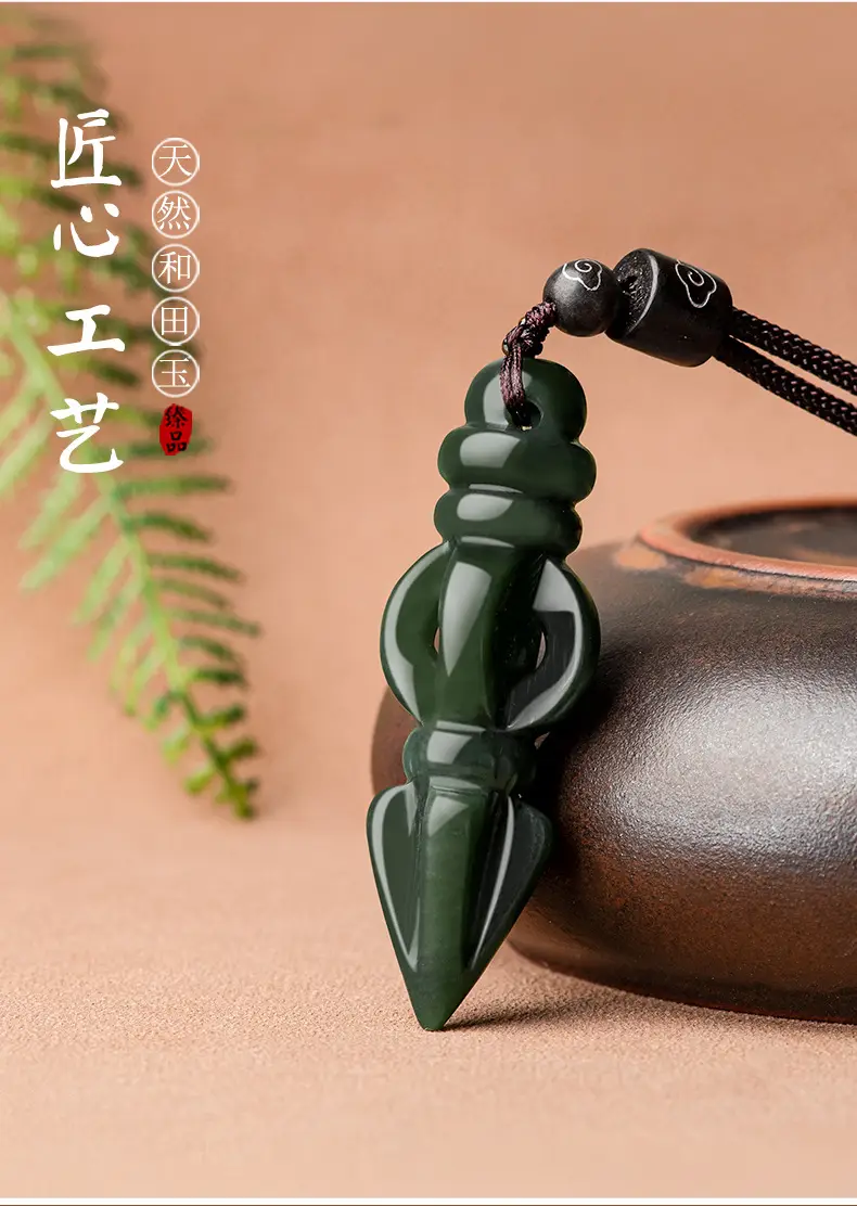 Men's Hetian Jade Magic Pesteled Pendant — feature 2