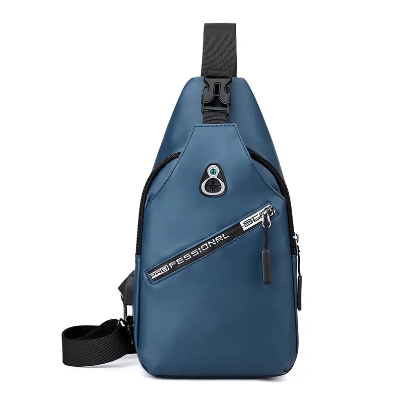 Men's Black Crossbody Shoulder Bag with Water Resistant Design - Image 3