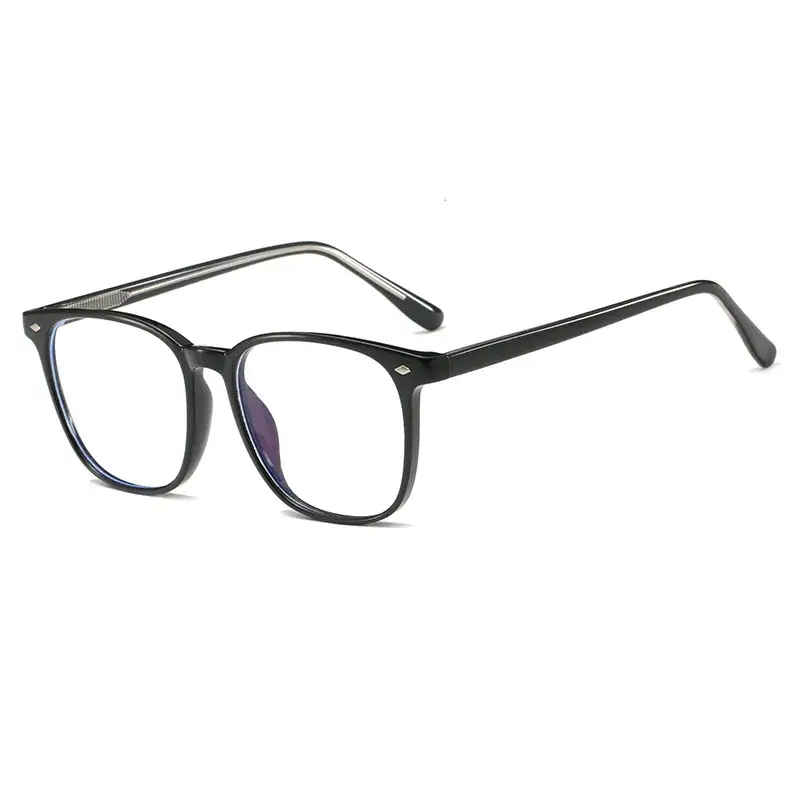 Men Anti-Blue Light Glasses Frames Silver Transparent - Image 8