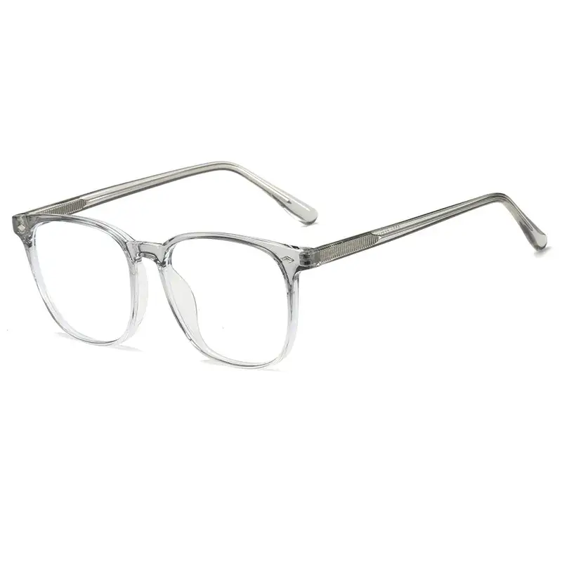 Men Anti-Blue Light Glasses Frames Silver Transparent - Image 9