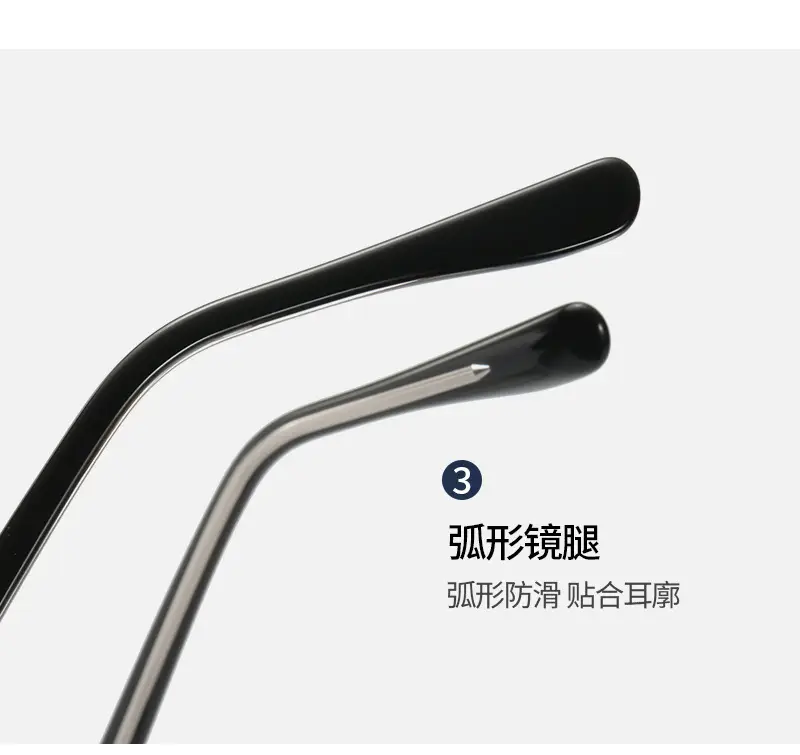 Men Anti-Blue Light Glasses Frames Silver Transparent — feature 9