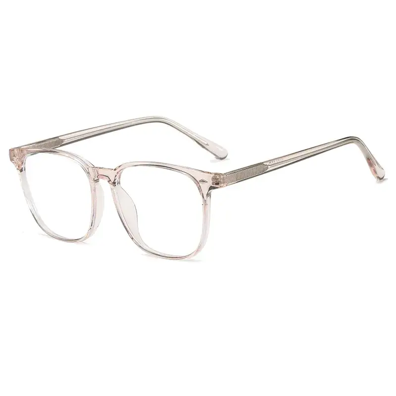 Men Anti-Blue Light Glasses Frames Silver Transparent - Image 4