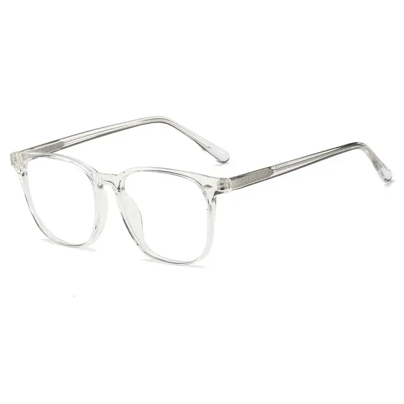 Men Anti-Blue Light Glasses Frames Silver Transparent - Image 5