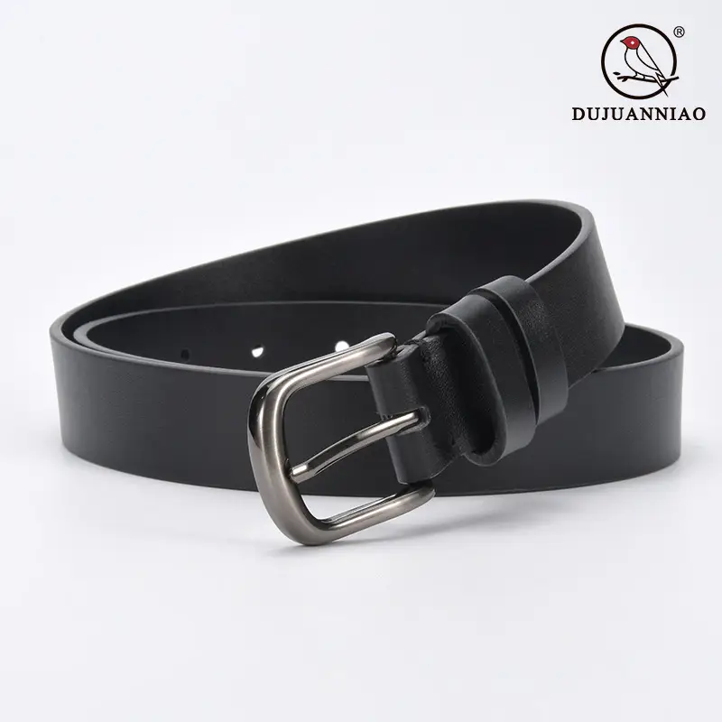 Women's Beige Pin Buckle Belt Genuine Leather - Image 6