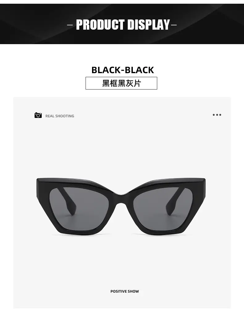White Cat's Eye Sunglasses Dark Lenses — feature 14