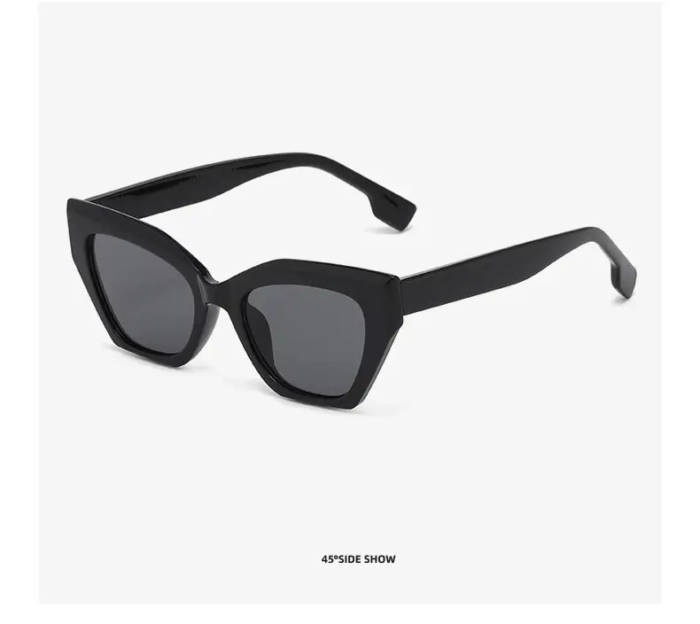 White Cat's Eye Sunglasses Dark Lenses — feature 15