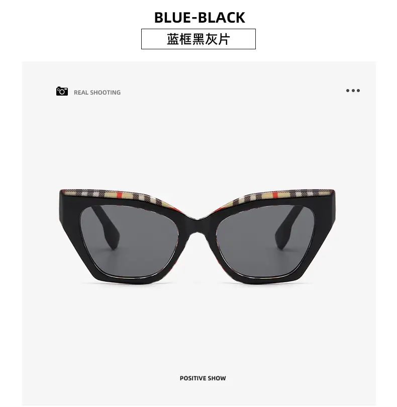 White Cat's Eye Sunglasses Dark Lenses — feature 16