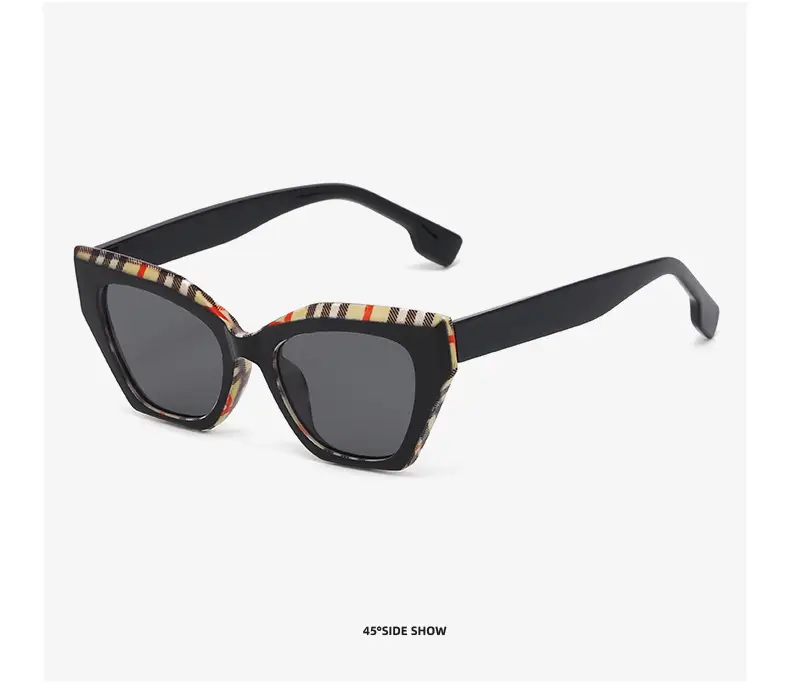 White Cat's Eye Sunglasses Dark Lenses — feature 17