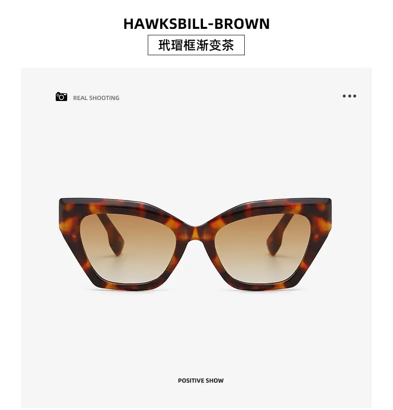 White Cat's Eye Sunglasses Dark Lenses — feature 18