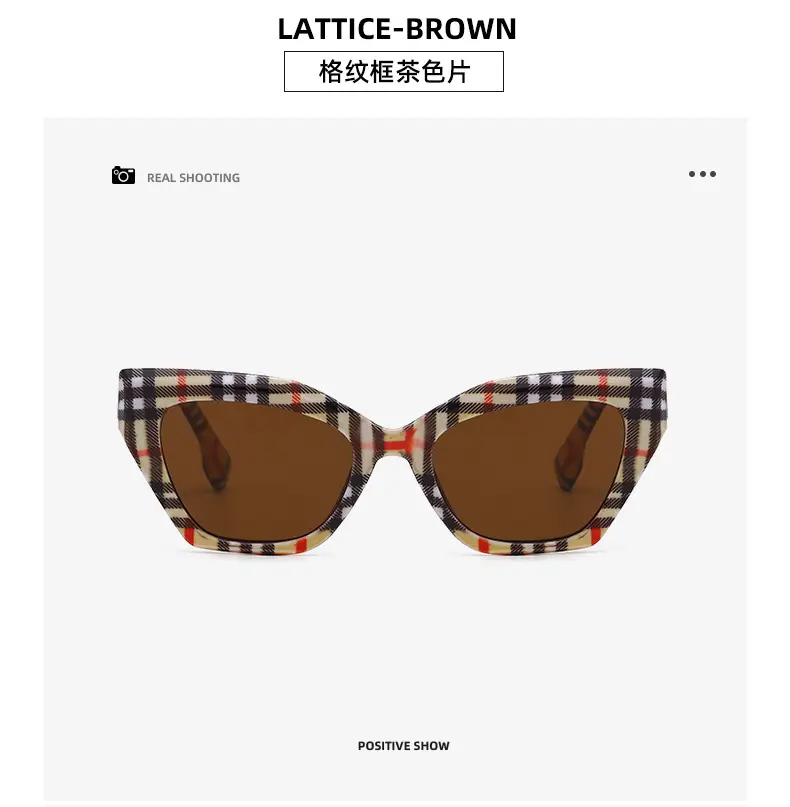White Cat's Eye Sunglasses Dark Lenses — feature 20