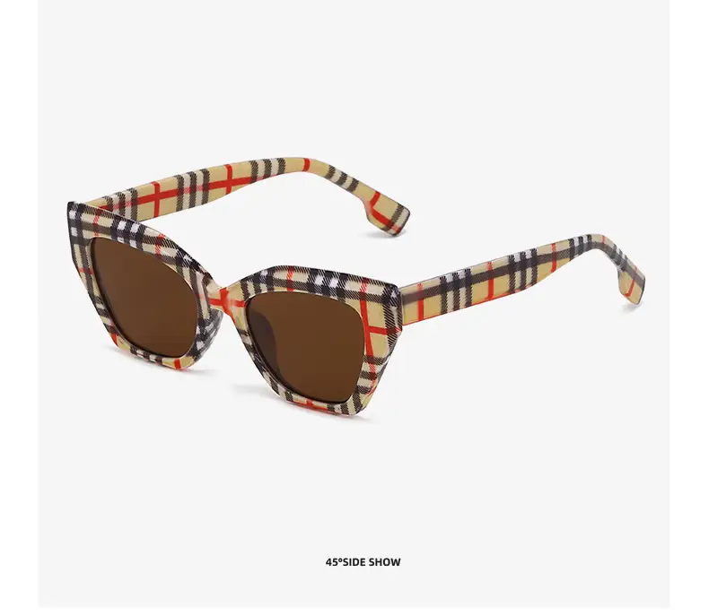 White Cat's Eye Sunglasses Dark Lenses — feature 21