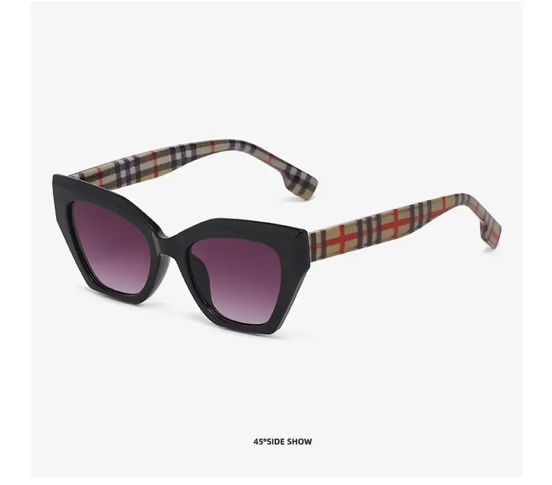 White Cat's Eye Sunglasses Dark Lenses — feature 23