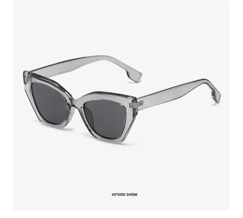 White Cat's Eye Sunglasses Dark Lenses — feature 25