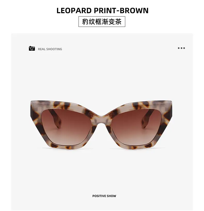 White Cat's Eye Sunglasses Dark Lenses — feature 28