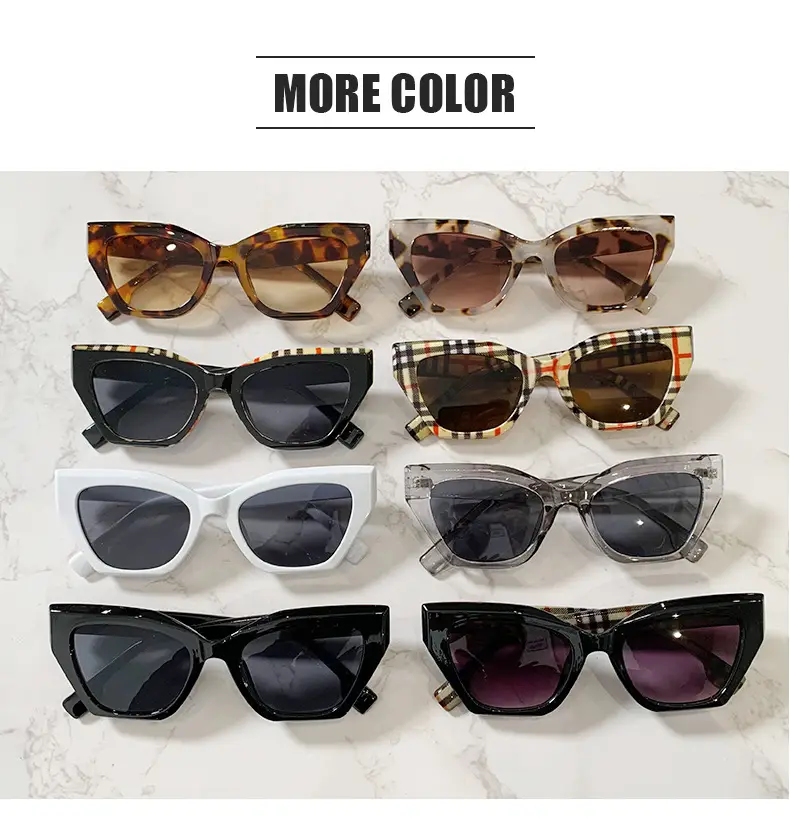 White Cat's Eye Sunglasses Dark Lenses — feature 30