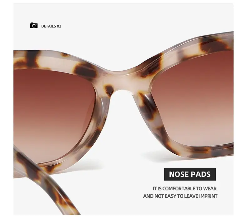 White Cat's Eye Sunglasses Dark Lenses — feature 32