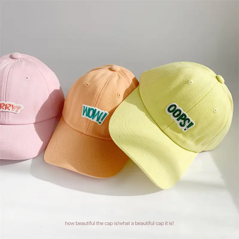 Kids Baseball Caps with Embroidered Letters 2025 Spring - Image 14